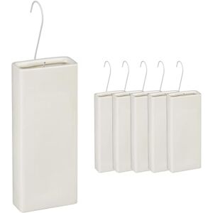 Relaxdays Radiator Humidifiers, Set of 6, Water Vapouriser for Heating, Hanging, Ceramic, Room Moistener, White, Iron, 20 x 9 x 4 cm Relaxdays Radiator Humidifiers, Set of 6, Water Vapouriser for Heating, Hanging, Ceramic, Room Moistener, White, Iron, 20 x 9 x 4 cm