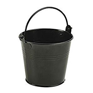 Genware NEV-GSB10BK Galvanised Steel Serving Bucket, 10 cm, Black Genware NEV-GSB10BK Galvanised Steel Serving Bucket, 10 cm, Black