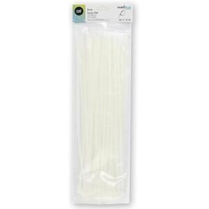 PRENDELUZ Bag of 50 White Cable Ties 7.6 x 550 mm, 100% Nylon 66, Strong and Durable, Ideal for Fixing and organizing Cables. PRENDELUZ Bag of 50 White Cable Ties 7.6 x 550 mm, 100% Nylon 66, Strong and Durable, Ideal for Fixing and organizing Cables.
