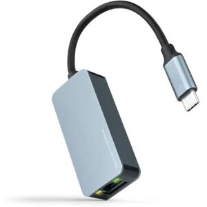 Monkey Ladder USB-C 3.2 GEN1 to 2.5G Ethernet Converter, USB-C 3.2 GEN1 to Ethernet 2.5G Adapter, Aluminum Case, Grey, 6 Inch Monkey Ladder USB-C 3.2 GEN1 to 2.5G Ethernet Converter, USB-C 3.2 GEN1 to Ethernet 2.5G Adapter, Aluminum Case, Grey, 6 Inch