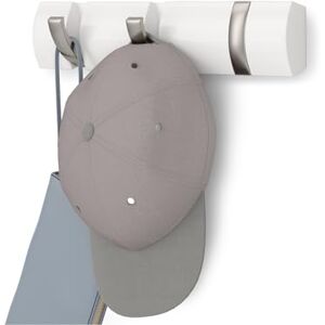 Umbra Flip 3 Wall Mounted Floating Rack – Modern, Sleek, Space-Saving Hanger with Retractable Hang Coats, Scarves, Purses, White/Nickel, Wood/ABS, 3-Hook Umbra Flip 3 Wall Mounted Floating Rack – Modern, Sleek, Space-Saving Hanger with Retractable Hang Coats, Scarves, Purses, White/Nickel, Wood/ABS, 3-Hook