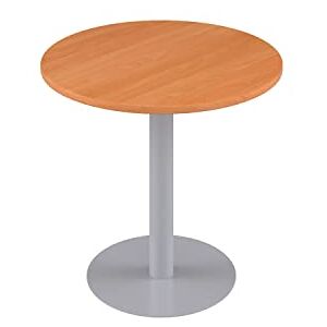 Office Hippo Circular Office Table, Sturdy & Robust Mid-Height Table Desk, Circular Work Table For Home Office, Versatile Desk Table For Canteen, Reception Area, 5 Year Guarantee Beech / Silver Office Hippo Circular Office Table, Sturdy & Robust Mid-Height Table Desk, Circular Work Table For Home Office, Versatile Desk Table For Canteen, Reception Area, 5 Year Guarantee Beech / Silver