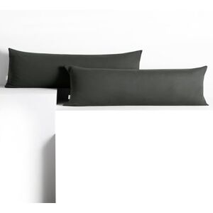 DecoKing 2 Pillowcases 40 x 145 cm Jersey 100% Combed Cotton Zip Graphite Amber DecoKing 2 Pillowcases 40 x 145 cm Jersey 100% Combed Cotton Zip Graphite Amber