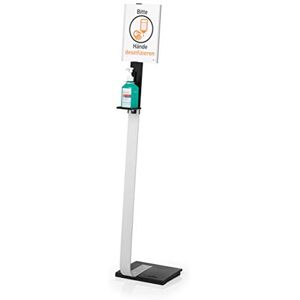 Durable 589223 Floor stand with Disinfectant Holder and Rotating Information Board A4, for Disinfectant Bottles Up to 88 x 88 x 215 mm, Silver Durable 589223 Floor stand with Disinfectant Holder and Rotating Information Board A4, for Disinfectant Bottles Up to 88 x 88 x 215 mm, Silver