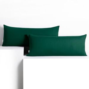 DecoKing 2 x Pillowcases 40 x 120 cm Jersey 100% Combed Cotton Zip Bottle Green Amber DecoKing 2 x Pillowcases 40 x 120 cm Jersey 100% Combed Cotton Zip Bottle Green Amber
