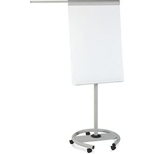 Rocada Flip chart with wheels, height adjustable up to 190 cm, flip chart with roll base, paper holder and hook, can be written on, wipe-clean, magnetic, mobile flip chart 68 x 95 cm Rocada Flip chart with wheels, height adjustable up to 190 cm, flip chart with roll base, paper holder and hook, can be written on, wipe-clean, magnetic, mobile flip chart 68 x 95 cm