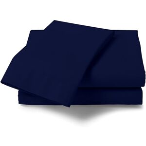 GC GAVENO CAVAILIA Non Iron Plain Dyed Percale Flat, Soft Polycotton Sheets, 180 Thread Count Easy Care Bedding, Navy, Single GC GAVENO CAVAILIA Non Iron Plain Dyed Percale Flat, Soft Polycotton Sheets, 180 Thread Count Easy Care Bedding, Navy, Single