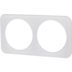 Blendend German/French Glass Wall Plate with 2 Keys, White Blendend German/French Glass Wall Plate with 2 Keys, White