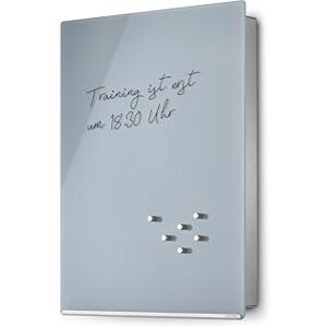 blomus -VELIO- Key box/magnetic glass board in trendy grey, high-quality workmanship, 14 key hooks, magnetic closure, modern key box (D/W/H 5 x 30x 40cm, grey, 65368) blomus -VELIO- Key box/magnetic glass board in trendy grey, high-quality workmanship, 14 key hooks, magnetic closure, modern key box (D/W/H 5 x 30x 40cm, grey, 65368)