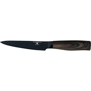 Rio Forester Series 5" Utility Knife Stainless Steel Blade with Black Oxide Coating, Ergonomic Wooden Handle Rio Forester Series 5" Utility Knife Stainless Steel Blade with Black Oxide Coating, Ergonomic Wooden Handle