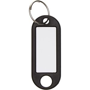 WEDO 262811801 Key Ring for Labelling, Black, Pack of 100, with Ring WEDO 262811801 Key Ring for Labelling, Black, Pack of 100, with Ring