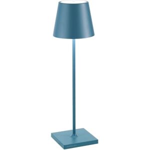 Zafferano , Poldina Pro Lamp, Rechargeable Cordless Table Lamp with Touch Controls, Suitable for Indoors and Outdoors, Dimmer, 2200-3000 K, Height 38 cm, Avio Blue Color Zafferano , Poldina Pro Lamp, Rechargeable Cordless Table Lamp with Touch Controls, Suitable for Indoors and Outdoors, Dimmer, 2200-3000 K, Height 38 cm, Avio Blue Color