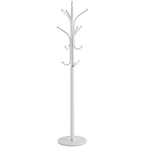 HAKU Möbel Hall-Tree Chrome, White, Marble, Metal Size: H 177 cm X Ø 40 cm, Style: Modern HAKU Möbel Hall-Tree Chrome, White, Marble, Metal Size: H 177 cm X Ø 40 cm, Style: Modern