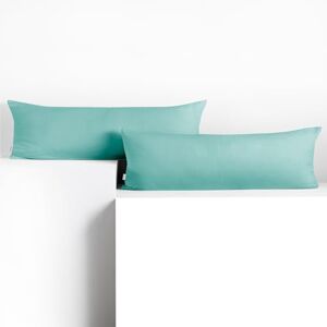 DecoKing 2 Pillowcases 40 x 200 cm Jersey 100% Combed Cotton Zip Light Turquoise Amber DecoKing 2 Pillowcases 40 x 200 cm Jersey 100% Combed Cotton Zip Light Turquoise Amber