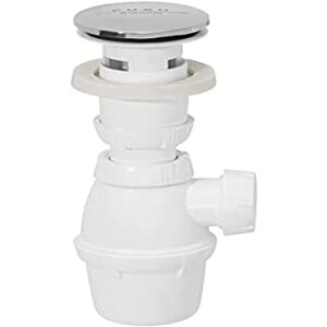 Wirquin 30718692 Complete Waste Set for washbasin with Integrated Overflow and Quick-Click pop-up Waste, White and Chrome Wirquin 30718692 Complete Waste Set for washbasin with Integrated Overflow and Quick-Click pop-up Waste, White and Chrome