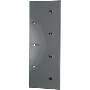 HAKU Möbel wall coat rack, MDF, grey-chrome, W 80 x D 6 x H 30 cm HAKU Möbel wall coat rack, MDF, grey-chrome, W 80 x D 6 x H 30 cm