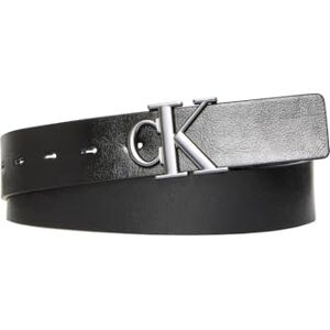 Calvin Klein Jeans Men's MNGRM PLQ BCKL 35MM LV04G7033G Belts, Black (Black/Black AOP/Matte Gunmetal), 100 Calvin Klein Jeans Men's MNGRM PLQ BCKL 35MM LV04G7033G Belts, Black (Black/Black AOP/Matte Gunmetal), 100