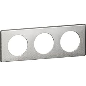 Legrand LEG98892 Céliane2 Plate with 3 Points, Aluminium Snake Legrand LEG98892 Céliane2 Plate with 3 Points, Aluminium Snake
