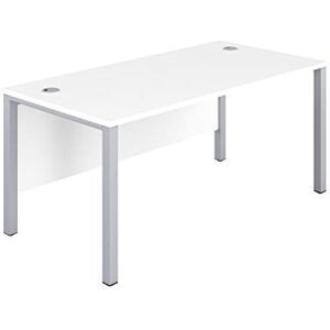 Office Hippo Heavy Duty Rectangular Goalpost Desk, Home or Office Use, Integrated Cable Ports, PC Desk, 5 Yr Warranty, MFC White Top, Silver Legs, 140cm x 60cm Office Hippo Heavy Duty Rectangular Goalpost Desk, Home or Office Use, Integrated Cable Ports, PC Desk, 5 Yr Warranty, MFC White Top, Silver Legs, 140cm x 60cm