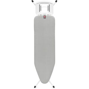 Brabantia Ironing Board B, 124x38cm Metallised 100% Fairtrade Cotton Stable & Anti-Wobble Frame Foldable with Adjustable Height & Solid Steam Iron Rest Fairtrade & C2C Certified Brabantia Ironing Board B, 124x38cm Metallised 100% Fairtrade Cotton Stable & Anti-Wobble Frame Foldable with Adjustable Height & Solid Steam Iron Rest Fairtrade & C2C Certified