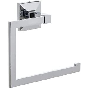 TATAY Towel Rail Bathroom Without Drilling or With Screws Includes Glue&Fix Adhesive Kit (Holds up to 5kg) and Screws Stainless Steel Modern Design 20 x 6.5 x 16 cm Iconik Model Metallic TATAY Towel Rail Bathroom Without Drilling or With Screws Includes Glue&Fix Adhesive Kit (Holds up to 5kg) and Screws Stainless Steel Modern Design 20 x 6.5 x 16 cm Iconik Model Metallic