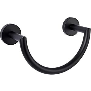 HouseAid Stainless Steel Towel Ring for Bathroom, Hand Towel Holder, Modern Semi-Circular Hand Towel Rack, Wall Mounted, Matte Black HouseAid Stainless Steel Towel Ring for Bathroom, Hand Towel Holder, Modern Semi-Circular Hand Towel Rack, Wall Mounted, Matte Black