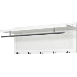 HAKU Möbel wardrobe, chrome, white, metal Dim.: W 75 x D 26 x H 30 cm, Style: Modern HAKU Möbel wardrobe, chrome, white, metal Dim.: W 75 x D 26 x H 30 cm, Style: Modern