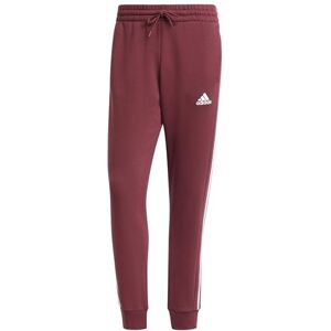 adidas Men's Essentials Fleece 3-Stripes Tapered Cuff Pants, Shadow red, XXS Short adidas Men's Essentials Fleece 3-Stripes Tapered Cuff Pants, Shadow red, XXS Short