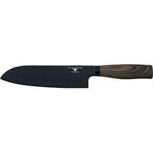 Rio Forester Series 7" Santoku Knife Stainless Steel Blade with Black Oxide Coating Ergonomic Wooden Handle Japanese Knife, RF-6183P Rio Forester Series 7" Santoku Knife Stainless Steel Blade with Black Oxide Coating Ergonomic Wooden Handle Japanese Knife, RF-6183P