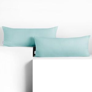 DecoKing 2 Pillowcases 40 x 120 cm Jersey 100% Combed Cotton Zip Light Blue Amber DecoKing 2 Pillowcases 40 x 120 cm Jersey 100% Combed Cotton Zip Light Blue Amber