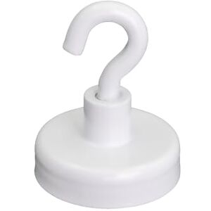 FIRST4MAGNETS Ferrite White Painted Clamping Magnet with M4 Hook for Fridge, Whiteboard, Noticeboard, Filing Cabinet or Office 25mm Diameter x 38mm High 4kg Pull Pack of 10 FIRST4MAGNETS Ferrite White Painted Clamping Magnet with M4 Hook for Fridge, Whiteboard, Noticeboard, Filing Cabinet or Office 25mm Diameter x 38mm High 4kg Pull Pack of 10
