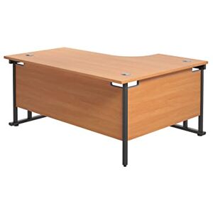 Office Hippo L Shaped Office Desk 180 x 120cm. Large Corner Computer Desk For Home Office With Integrated Cable Ports, Ideal For Work, Study, Gaming And Hobby Workstation (Beech/Black) Office Hippo L Shaped Office Desk 180 x 120cm. Large Corner Computer Desk For Home Office With Integrated Cable Ports, Ideal For Work, Study, Gaming And Hobby Workstation (Beech/Black)