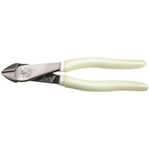 KLEIN TOOLS D200028GLW Pliers, Hi-Viz Diagol Cutting Pliers with Short Jaws and Glow in The Dark Handles, 8-Inch KLEIN TOOLS D200028GLW Pliers, Hi-Viz Diagol Cutting Pliers with Short Jaws and Glow in The Dark Handles, 8-Inch