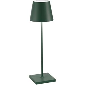 Zafferano , Poldina Pro Lamp, Rechargeable Cordless Table Lamp with Touch Controls, Suitable for Interior and Outdoor, Dimmer, 2200-3000 K, Height 38 cm, Dark Green Colour Zafferano , Poldina Pro Lamp, Rechargeable Cordless Table Lamp with Touch Controls, Suitable for Interior and Outdoor, Dimmer, 2200-3000 K, Height 38 cm, Dark Green Colour
