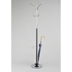 ASPECT CR40BK Oscar Free Standing Metal Coat Rack with Umbrella Base/Chrome and Black, 30x30x182 cm ASPECT CR40BK Oscar Free Standing Metal Coat Rack with Umbrella Base/Chrome and Black, 30x30x182 cm