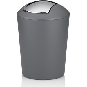 Kela swing lid bin grey, cosmetic bin 5l with swing lid, plastic, MARTA, waste bin bathroom grey matt Kela swing lid bin grey, cosmetic bin 5l with swing lid, plastic, MARTA, waste bin bathroom grey matt
