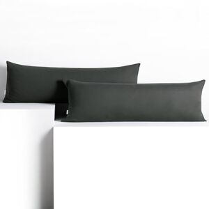 DecoKing 2 Pillowcases 40 x 200 cm Jersey 100% Combed Cotton Zip Graphite Amber DecoKing 2 Pillowcases 40 x 200 cm Jersey 100% Combed Cotton Zip Graphite Amber