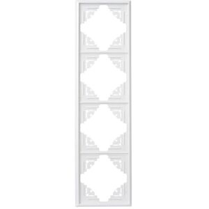 Kopp Malta 309413062 Cover Frame for 4 Sockets for Vertical and Horizontal Mounting Arctic White Kopp Malta 309413062 Cover Frame for 4 Sockets for Vertical and Horizontal Mounting Arctic White