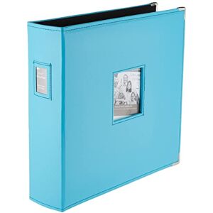Pioneer Sewn Leatherette 3-Ring Binder 12 inches x 12 inches -Bright Blue, Pioneer Sewn Leatherette 3-Ring Binder 12 inches x 12 inches -Bright Blue,
