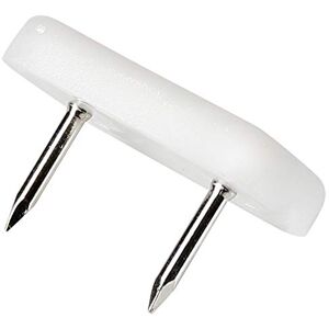 Adsamm ® / 100 x Glides in plastic with nail 0,71'' x 1,18'' (18x30 mm) white angular Premium quality furniture sliders with nail by ® Adsamm ® / 100 x Glides in plastic with nail 0,71'' x 1,18'' (18x30 mm) white angular Premium quality furniture sliders with nail by ®