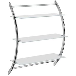 WENKO Exclusive Wall Rack Vermont 3 Shelves, Steel, 57 x 71 x 22 cm, Chrome WENKO Exclusive Wall Rack Vermont 3 Shelves, Steel, 57 x 71 x 22 cm, Chrome
