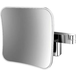 Emco EVO LED Cosmetic and Shaving Mirror on Double Articulated Arm Square Vanity Mirror with Lighting for Wall Mounting, Dimmable Magnifying Mirror (5x), Black Without Cable Emco EVO LED Cosmetic and Shaving Mirror on Double Articulated Arm Square Vanity Mirror with Lighting for Wall Mounting, Dimmable Magnifying Mirror (5x), Black Without Cable