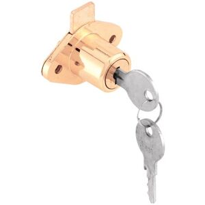 PRiME , Brass U 9947 Drawer & Cabinet Lock, 7/8 in. Outside Diameter, Diecast, Plated, 1 Count (Pack of 1) PRiME , Brass U 9947 Drawer & Cabinet Lock, 7/8 in. Outside Diameter, Diecast, Plated, 1 Count (Pack of 1)