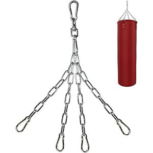Yes4All S5ZT Heavy Duty Boxing Chain Punch Bag Chain, silver, with 4 Snap Hooks, Boxing Bag Hanger Chain, Ceiling hook suspension for Punching Bag, 360 Rotation Swivel Support up to 150 lbs/ 68 Kgs Yes4All S5ZT Heavy Duty Boxing Chain Punch Bag Chain, silver, with 4 Snap Hooks, Boxing Bag Hanger Chain, Ceiling hook suspension for Punching Bag, 360 Rotation Swivel Support up to 150 lbs/ 68 Kgs