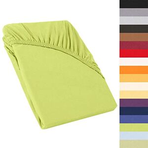 CelinaTex Fitted Sheet, Cotton, Apple Green 160 g/m², Topper 180x200-200x200 x 20 cm-1er Set CelinaTex Fitted Sheet, Cotton, Apple Green 160 g/m², Topper 180x200-200x200 x 20 cm-1er Set