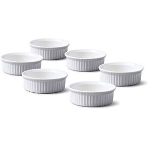 WM Bartleet & Sons 1750 TSET43 Set of 6 Traditional Porcelain Mini Ramekins 6.5cm Diameter with – White WM Bartleet & Sons 1750 TSET43 Set of 6 Traditional Porcelain Mini Ramekins 6.5cm Diameter with – White