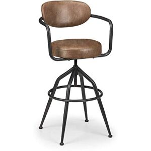 Julian Bowen Barbican Barstool, Black/Brown, Height: 100, Width: 55, Depth: 51cm Julian Bowen Barbican Barstool, Black/Brown, Height: 100, Width: 55, Depth: 51cm