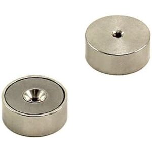 FIRST4MAGNETS Samarium Cobalt Pot Magnet with M4 Thread for Motors, Electric Motors, Turbo Machinery and Sensors 25mm dia x 10mm thick 16.7kg Pull FIRST4MAGNETS Samarium Cobalt Pot Magnet with M4 Thread for Motors, Electric Motors, Turbo Machinery and Sensors 25mm dia x 10mm thick 16.7kg Pull