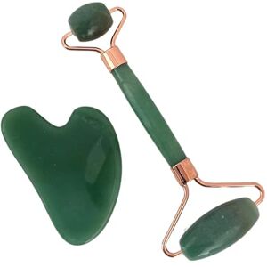 VIE Gua Sha and Crystal Face Roller Gift Set, Green Aventurine VIE Gua Sha and Crystal Face Roller Gift Set, Green Aventurine