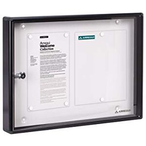 ARREGUI PAN44 Aluminium and Methacrylate Notice Panel for 2 DIN A4 Sheets, Black ARREGUI PAN44 Aluminium and Methacrylate Notice Panel for 2 DIN A4 Sheets, Black